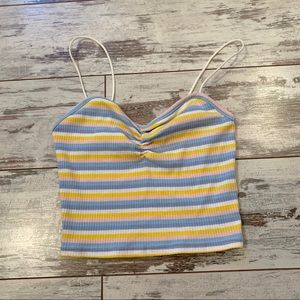 Pacsun Striped Pastel Tank Crop Top XS